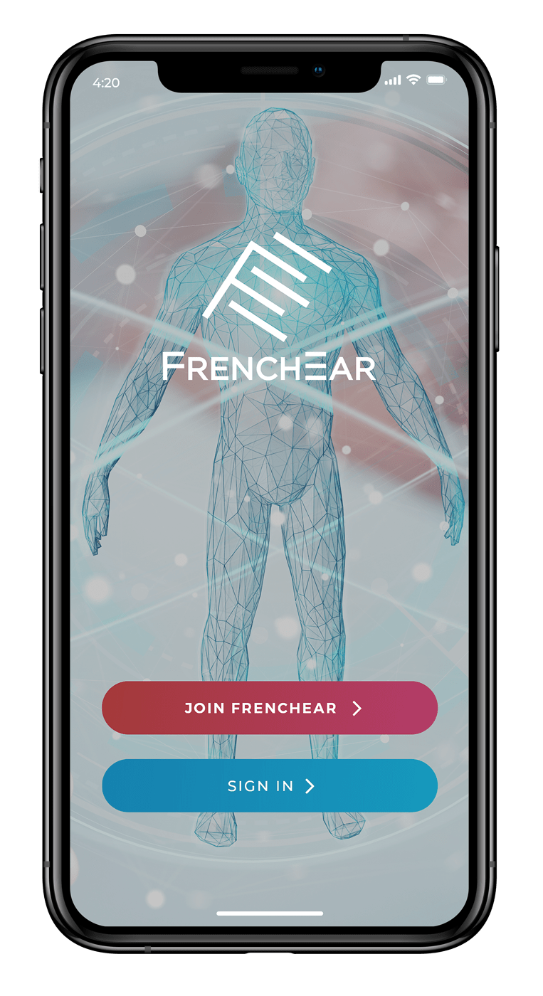 FrenchEar Application - Start screen